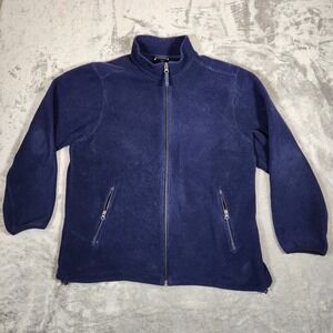 Vintage Lands' End Direct Merchants Jacket Men's XL Fleece Aircore-200 Blue